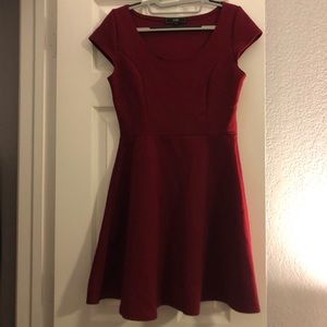Fit and Flare Red Dress